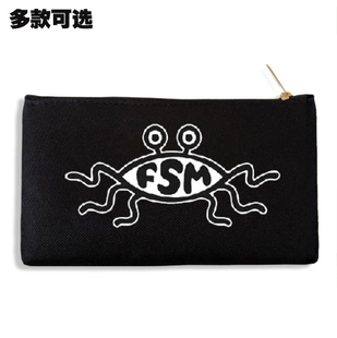 飞面神教飞天面条神教大神飞天拉面神教RAmen帆布收纳零钱手机包