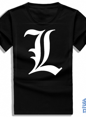 L·Lawliet死亡笔记松山健一夜神月打底全纯棉短袖t恤衫半袖衣服