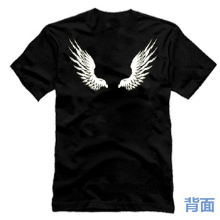 大天使翅膀羽翼六翼天使长直筒打底宽松全纯棉短袖t恤衫半袖衣服