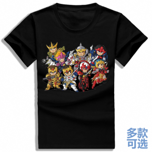 天空战记修罗王夜叉圆领直筒宽松打底全纯棉短袖t恤衫半袖上衣服