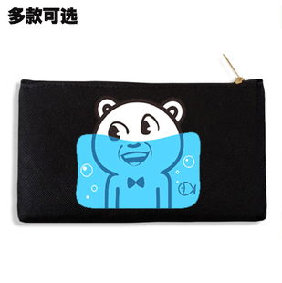 喜逼表情包窒息不知所措帆布手拿包化妆包零钱包手机包收纳袋子