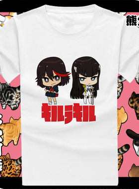 男女学生纯棉短袖t恤衣服killlakill双斩服少女缠流子鬼龙院皐月