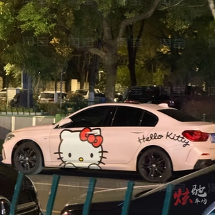 领克02 适用于领克03kitty车贴拉花 01思域宝马3系车身车贴