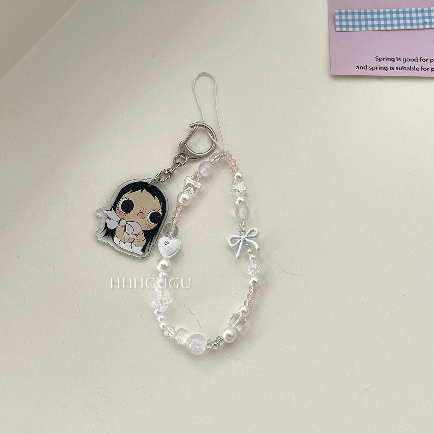 HHHgugu手机链条学生可爱卡通小玉ccd短挂绳包包手机链钥匙扣饰品图片