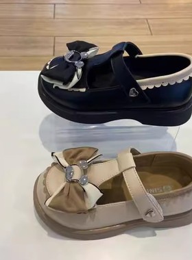 斯乃纳童鞋2023秋季新款SP330233女中大童时尚百搭公主学生黑皮鞋