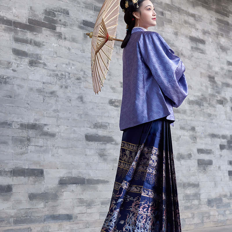 鲸落水母森林夹衣全款现货汉服