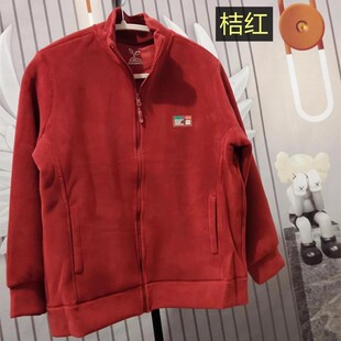 柔软舒适俏丽人立领米其绒绒衣男保暖外套女拉链开衫百搭休闲上衣