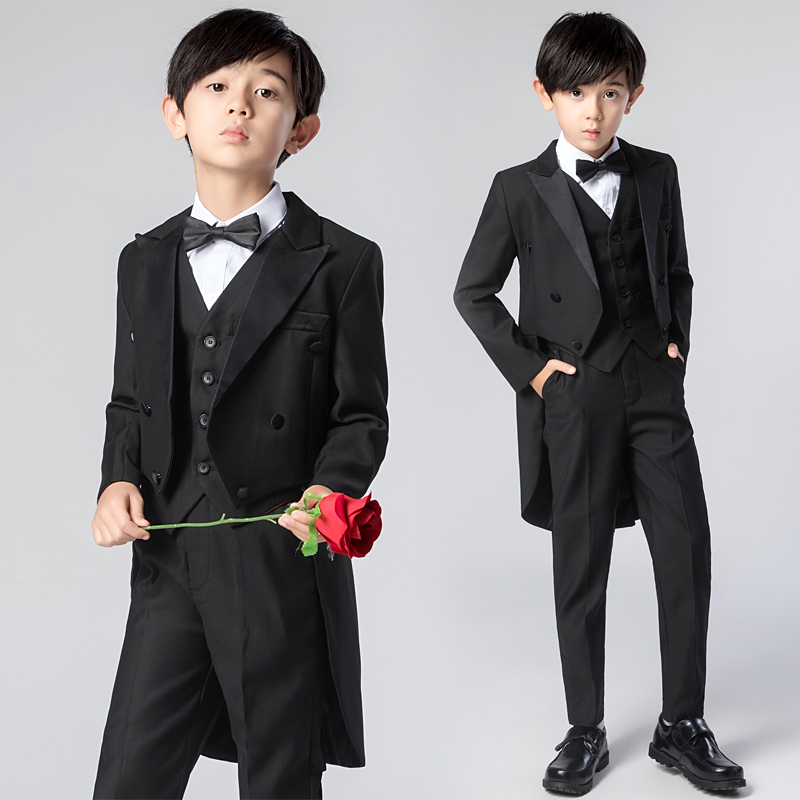 儿童礼服男童燕尾服男孩西装婚礼