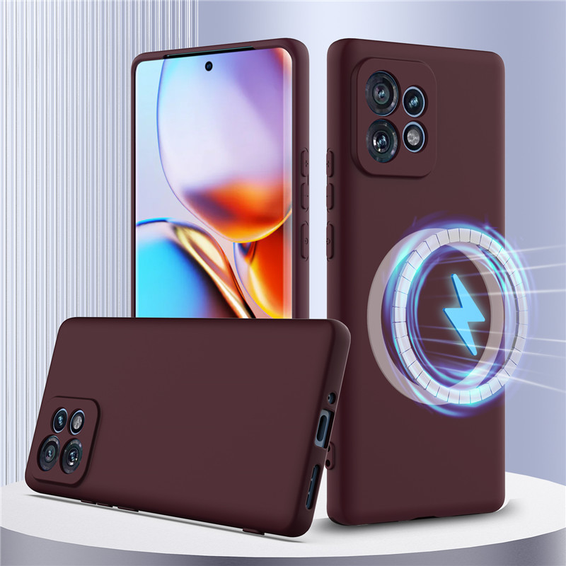 MOTO摩托罗拉X40液态硅胶Edge手机壳40内置磁环Pro磁吸2023充电magsafe隐藏式+微磨砂Neo软胶防摔