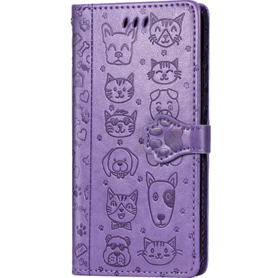 翻盖保护套浮雕猫狗手机壳