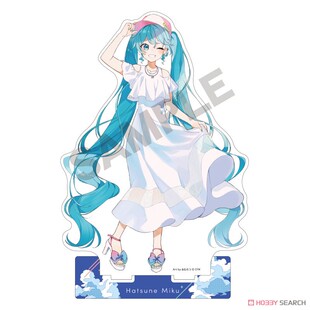 白色连衣裙 轰轰模玩 亚克力立牌 夏日海边ver 初音未来 水母礼服