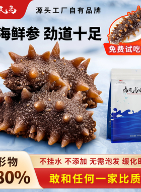 海浪岛鲜食海参王开袋即食大连辽参非淡干参速食底播海叁野生海生