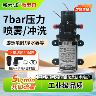 新为诚隔膜泵24v泵调速水泵液泵12伏小加压泵采样循环泵PSP7050X