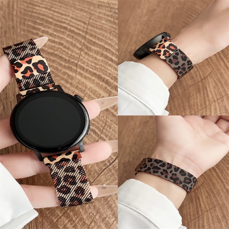 适用于华为gt5金属豹纹米兰表带