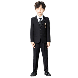 儿童西装套装小主持人英伦风帅气西服男童花童礼服外套钢琴演出服