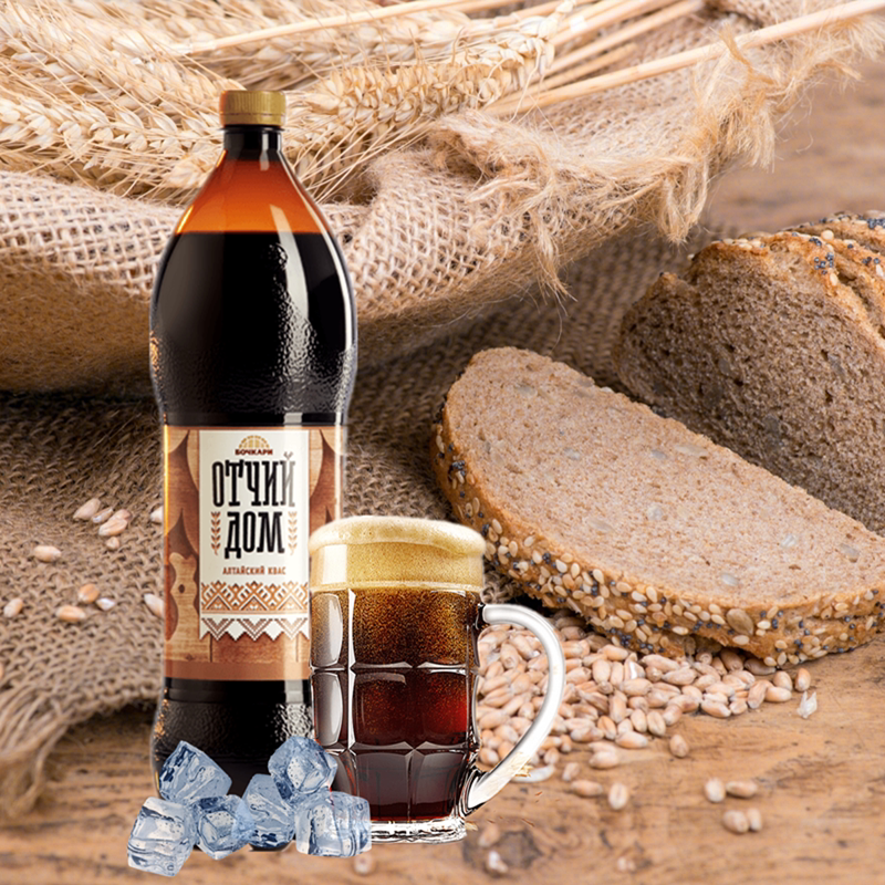 俄罗斯原瓶进口格瓦斯饮料俄式餐厅用发酵健康饮料1500ml*6包邮