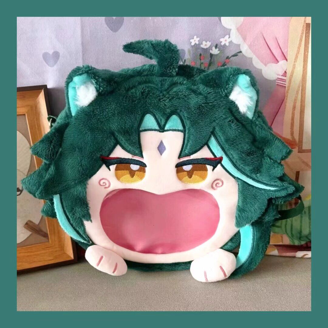原神毛绒大嘴透明痛包