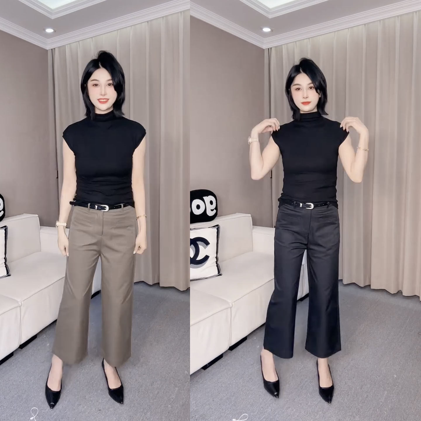 早秋2025新款窄版西装裤宽松显瘦遮肉减龄纯色九分休闲直筒山本裤,女装/女士精品,休闲裤,淘宝优惠券,粉丝福利购,淘宝优惠卷