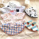 ins韩国同款宝宝围嘴婴儿口水巾双面围兜纯棉布可爱装饰领防吐奶