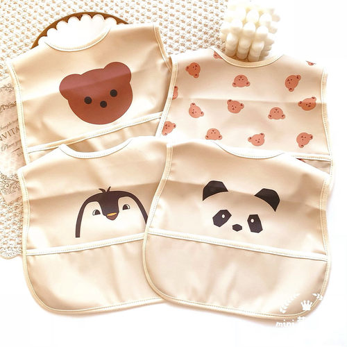 围嘴口水巾pu防水防脏食饭兜