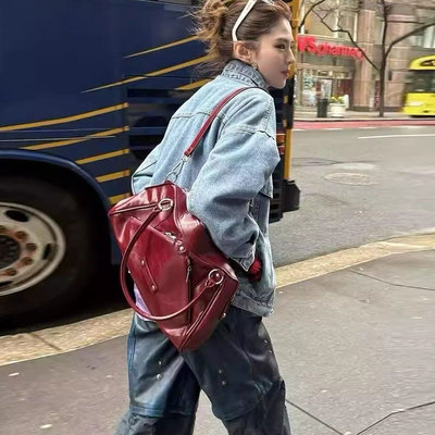 韩素希同款斜挎单肩通勤包韩国