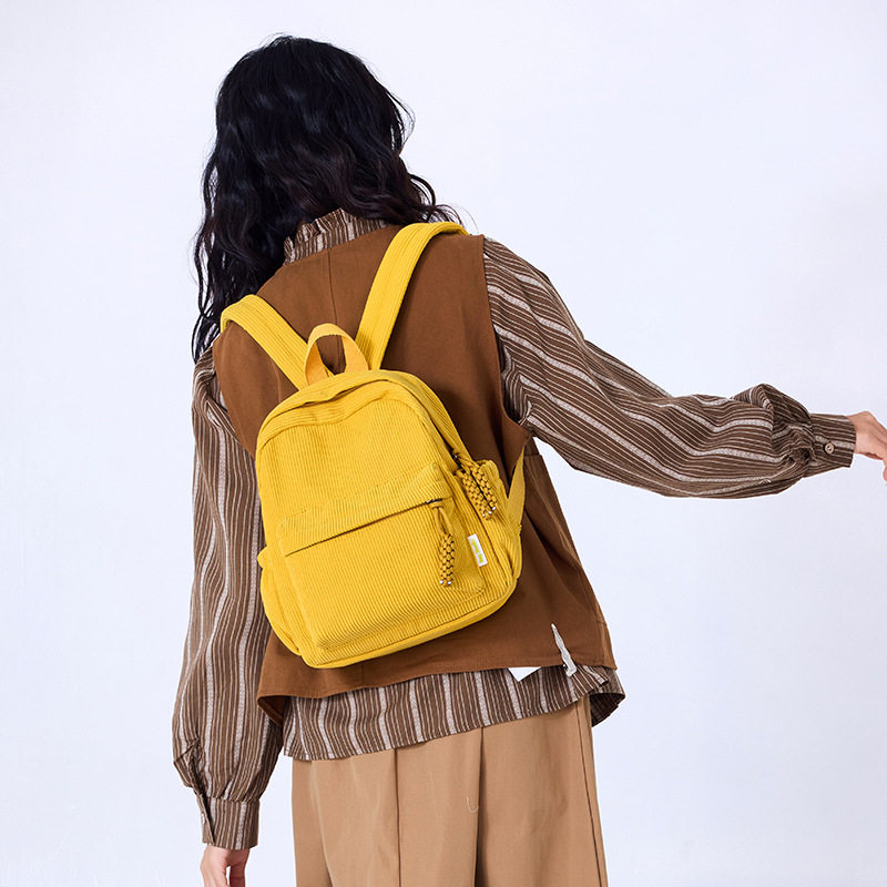 灯芯绒小背包女2025冬季新款日系休闲简约百搭旅游逛街软妹双肩包,箱包皮具/热销女包/男包,双肩背包,淘宝优惠券,粉丝福利购,淘宝优惠卷