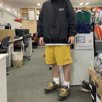 自产 22SS BEAMS x NEEDLES NYLON SHORTS日潮尼龙休闲沙滩短裤