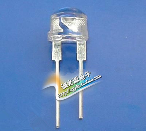 8MM草帽LED 0.5W白光LED F8草帽白灯LED灯珠超高亮散光正白大功率