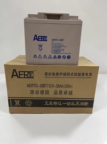 艾亚特蓄电池AERTO-38BT直流屏12V38AH机房UPS主机EPS消防/通讯