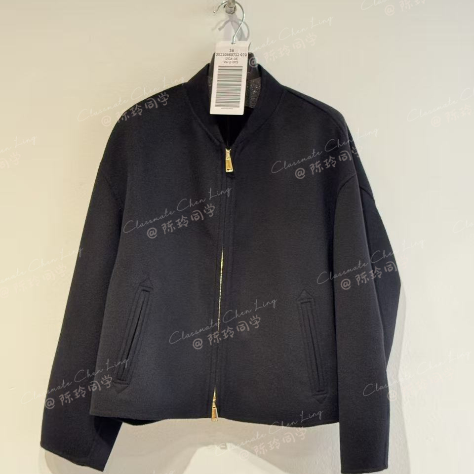 MARELLA短款立领绵羊毛夹克外套