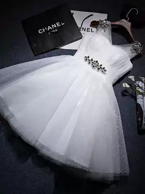 Host small dress Short birthday party Banquet party dress female 18-year-old girl Bar mitzvah dress skirt