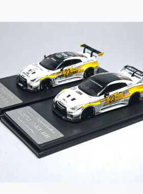 MC 164合金跑车模型GT-R R35 LB宽体改裝闪电23号适用于日产