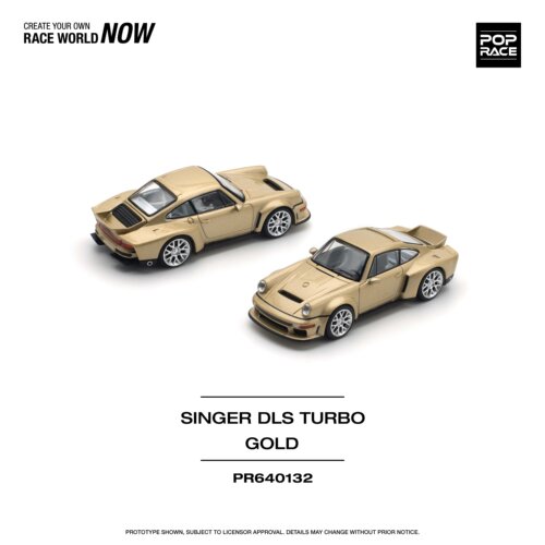PopRace 164合金跑车DLS模型964 Singer Turbo适用于保时捷911