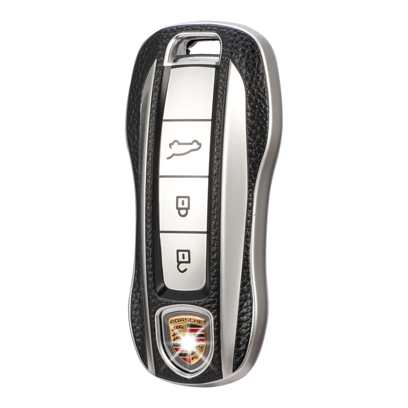 适用于保时捷钥匙壳卡宴macan帕拉梅拉718钥匙扣改装钥匙包保护套