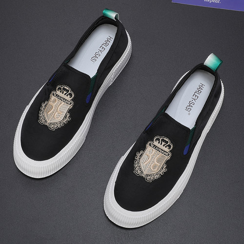 透气冰丝布韩版低帮帆布鞋男