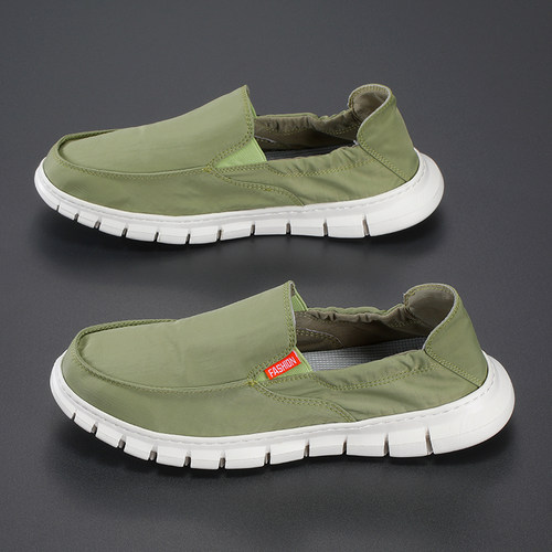 超轻休闲布鞋弹力英伦透气男鞋
