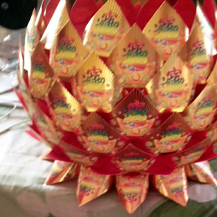 莲花聚宝盆 硬卡纸莲花片半成品手工三角片新款折金菠萝一捆200张