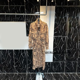 修身 2025夏季 時(shí)尚 豹紋風(fēng)衣外套女款 流行單品年新款 系帶收腰防曬裙