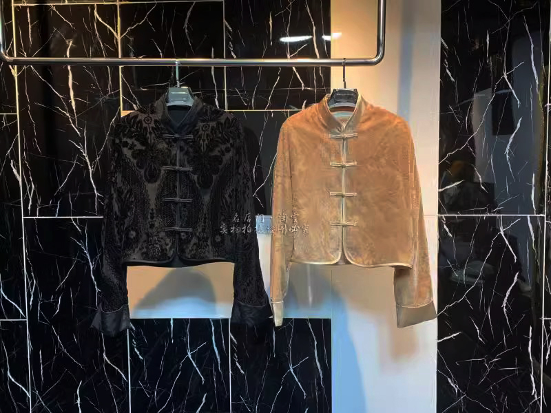 镂空丝绒唐装古风汉服盘扣外套