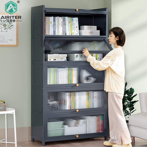 防尘书柜多功能翻门书架