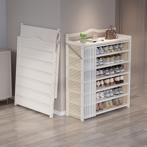 艾芮特简约现代竹制免安装鞋架