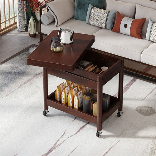 可移动沙发边几带轮带抽屉茶几