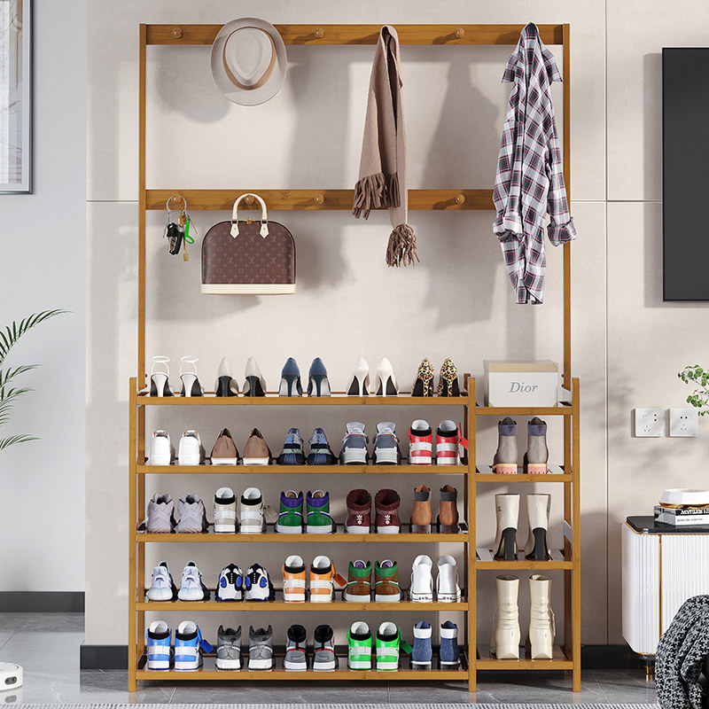 多功能鞋架衣帽架一体柜家用门口简易鞋子收纳架省空间多层置物架,住宅家具,鞋架,淘宝优惠券,粉丝福利购,淘宝优惠卷