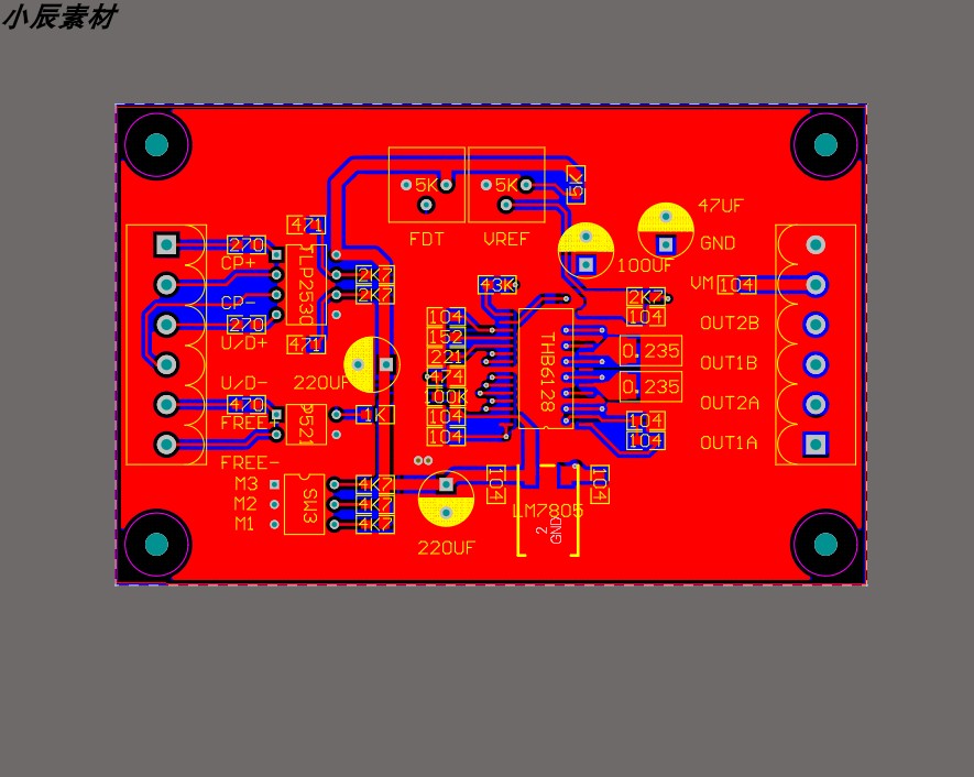 基于thb6128步进电机驱动板原理图 pcb 使用说明