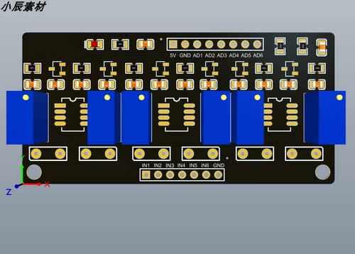 6路OPA2350放大电路pcb+原理图资料飞思卡尔智能车电磁运放