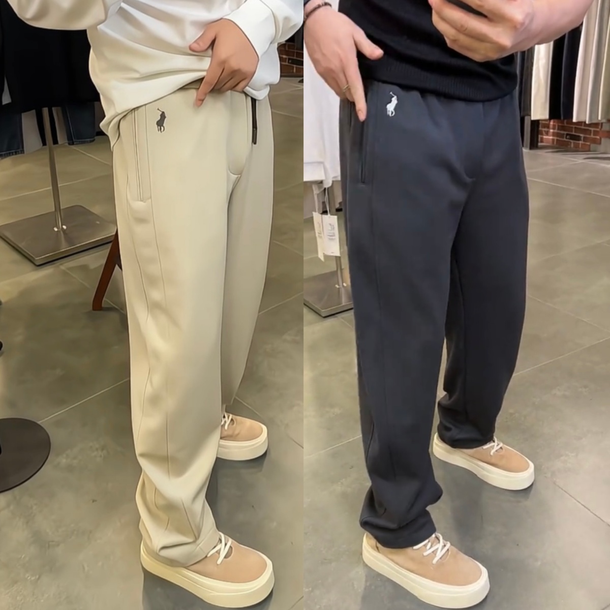 秋季潮牌战马刺绣弯刀直筒休闲裤