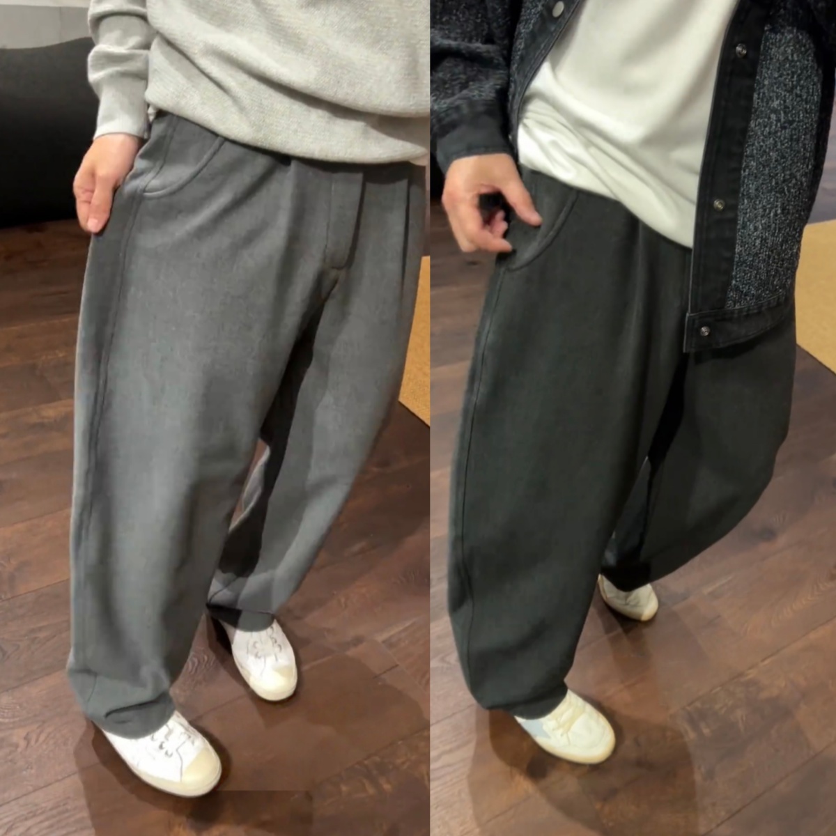 秋季潮牌立裁结构廓形直筒休闲裤