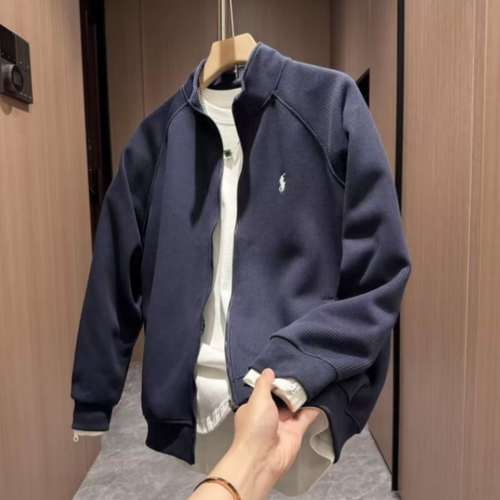 秋季潮牌高级感拼接刺绣开衫卫衣