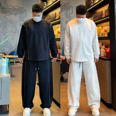 秋季新款简约慵懒风休闲运动套装