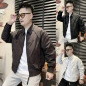 翻领夹克外套男时尚 春季 工装 美式 拼接户外百搭防风保暖冲锋衣 新款